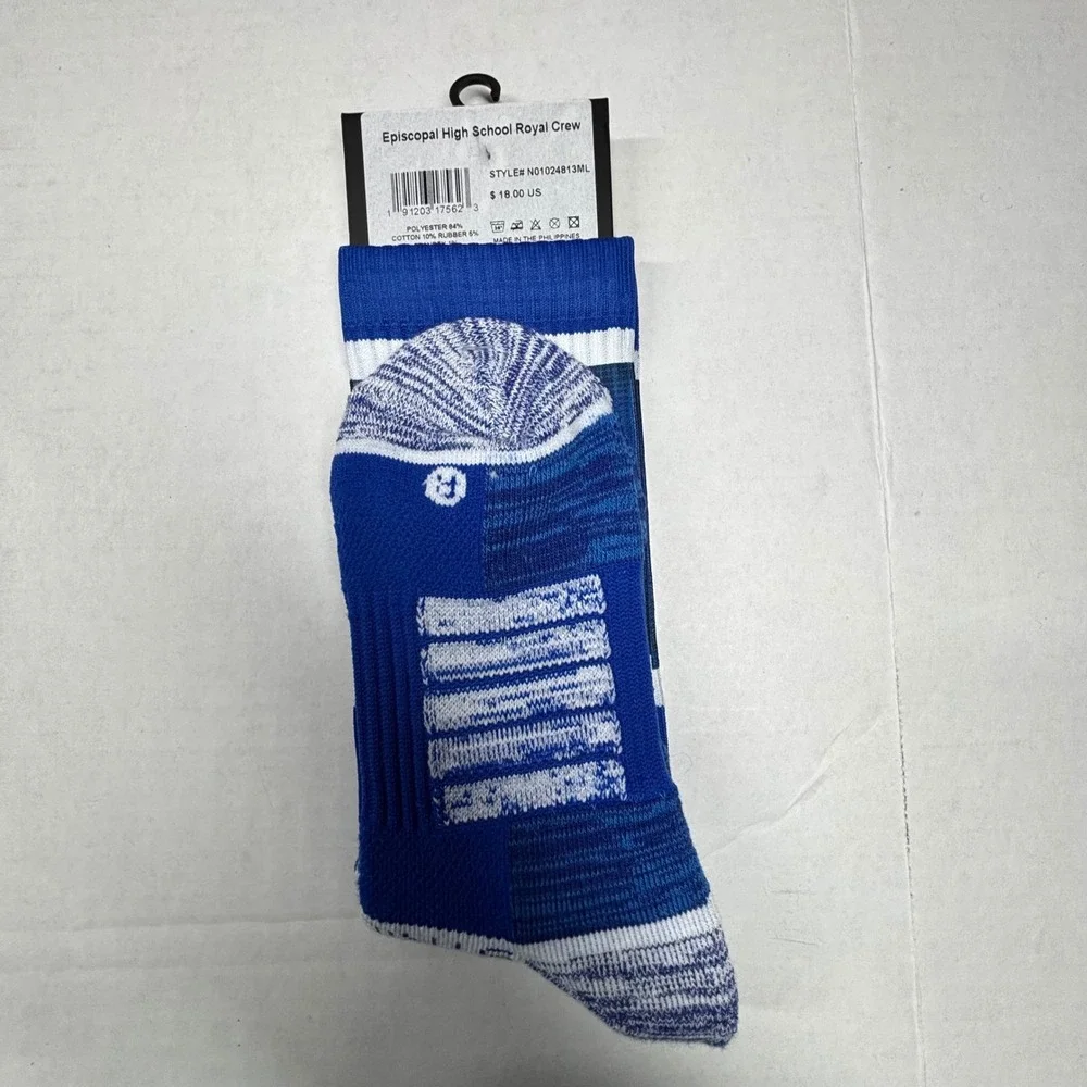 Strideline Royal Crew Socks Men's M/L Blue‎ Knight NWT